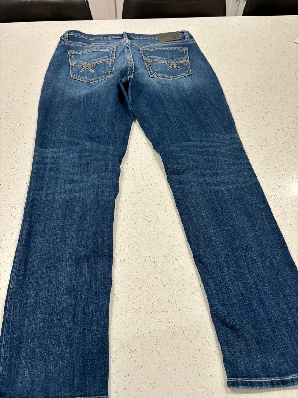 BKE Men's Straight Jeans - Medium Blue Wash Nolan style 36x32
